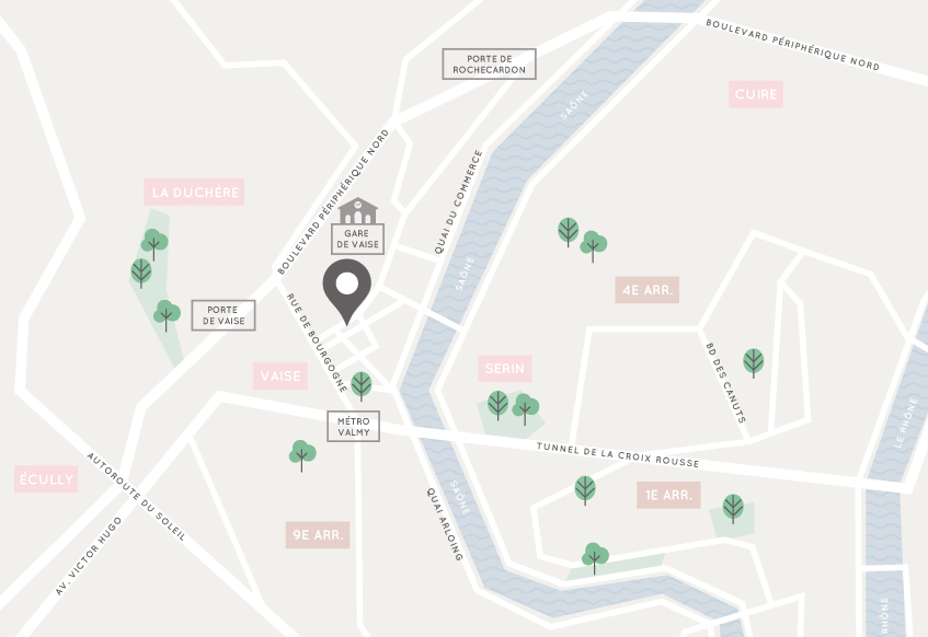Plan d'accès à l'agence Intemporelles — 22 rue Roger Salengro, 69009 Lyon